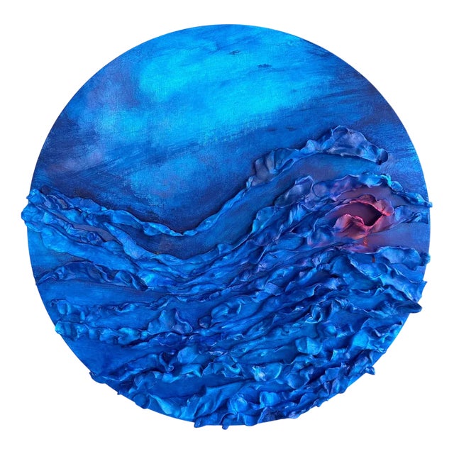 Vera Vizzi, Textural Seascape, 2025, Acrylic and Clay For Sale