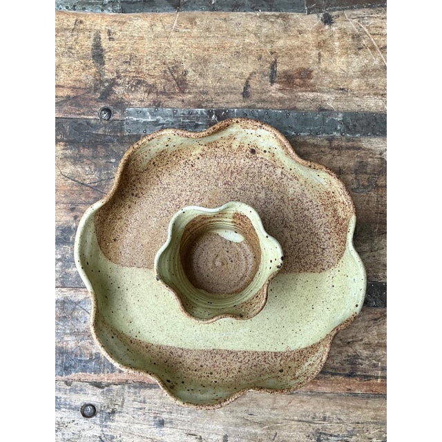 Vintage Studio Pottery Speckled Ceramic Appetizer Bowl For Sale In West Palm - Image 6 of 14