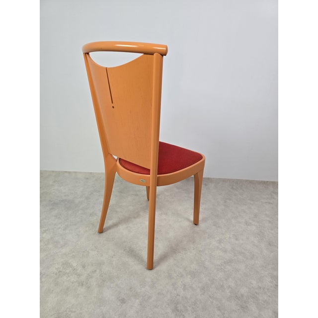 Orange Chairs by Joamin Baumann for Baumann, Paris, 1970s, Set of 12 For Sale - Image 4 of 17