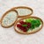 Arts & Crafts Set of Three Rattan Mother-of-Pearl Inlaid Oval Trays For Sale - Image 3 of 3