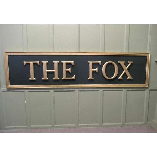 Industrial Large The Fox Pub Sign, 1960 For Sale - Image 3 of 6