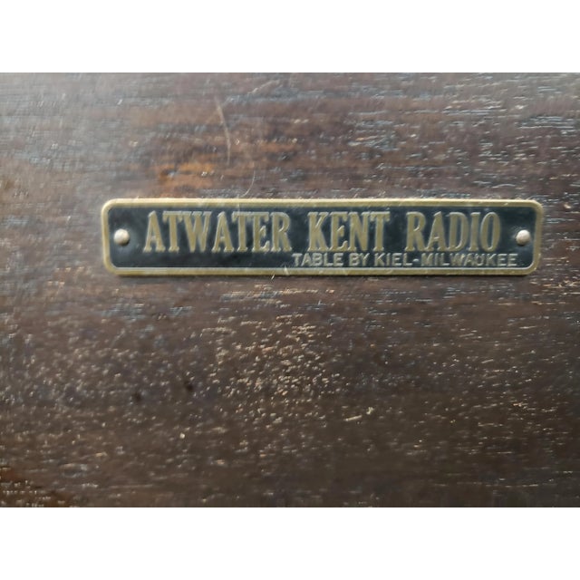 Brown Antique 1920s Atwater Kent Golden Voiced Radio Table by Kiel For Sale - Image 8 of 12