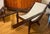 Great pair of vintage mahogany planters chairs with canvas.
