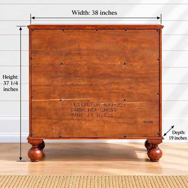 Lexington Furniture Bob Timberlake Collection "Caroline" Cherry Bachelor Chest | Style #: 833-221 | Vintage For Sale - Image 12 of 13