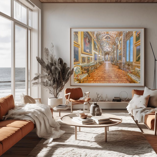 Richard Silver Accademia Dei Lincei, Rome – Classical Italian Architectural Photography 40" X 60" For Sale - Image 4 of 5