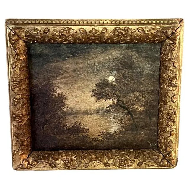 Ralph Albert Blakelock Oil on Canvas Evening Landscape With Moon For Sale - Image 11 of 11