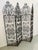 Spanish Revival Style 1960s 4 Panel Iron Ornate Scrolled Folding Screen Room Divider Woodard Unmarked For Sale - Image 9 of 14