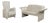 JR 2700 2-Seater Sofa and Lounge Chair Cream Leather from Jori, Set of 2 For Sale