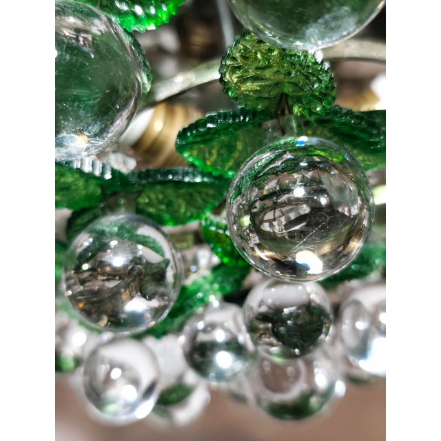 Mid-Century Modern Vintage Italian Crystal Ceiling Lamp, 1960s For Sale - Image 3 of 18