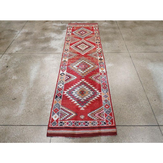 Galerie Shabab Collection Mid-20th Century Turkish Anatolian Tribal Runner For Sale - Image 4 of 10