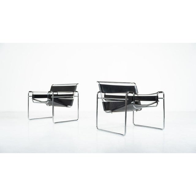 B3 Wassily Armchairs by Marcel Breuer for Gavina, Italy, 1960s, Set of 2 For Sale - Image 3 of 16