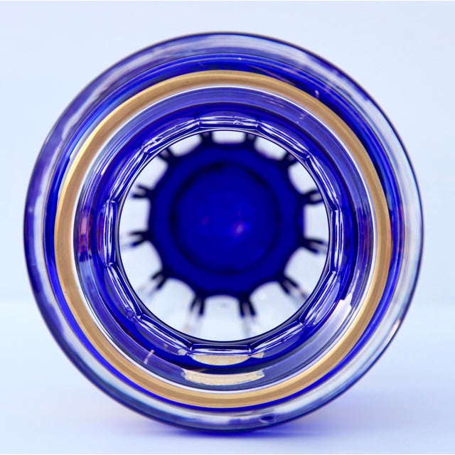 Gilt Cut-to-Clear Crystal Jupiter Vase from Val St Lambert, 1960 For Sale - Image 6 of 9