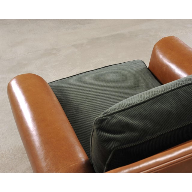 Ralph Lauren Italian Aran Isles Leather Mahogany Club Chair For Sale - Image 10 of 18