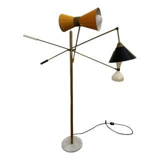 Italian Adjustable Metal Floor Lamp, 1970s For Sale