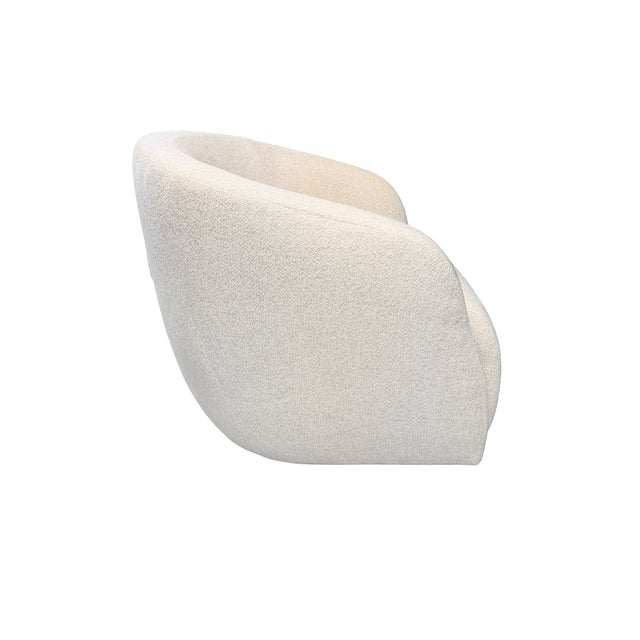 2020s Verellen Ivory Textured Barrel Accent Chair For Sale - Image 5 of 7