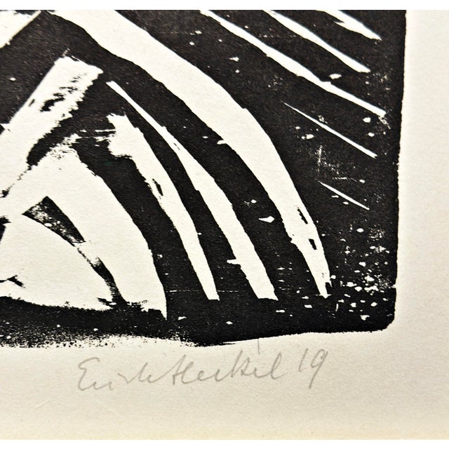 Erich Heckel, Portrait of Asta Nielsen, 1919, Woodcut, Framed For Sale - Image 4 of 8