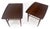 Pair American Mid Century Modern Walnut Rolled Edges End Side Tables MINT! For Sale - Image 6 of 13