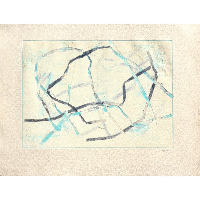 Martha Holden "Watercolor Ribbons" Contemporary Abstract Painting For Sale