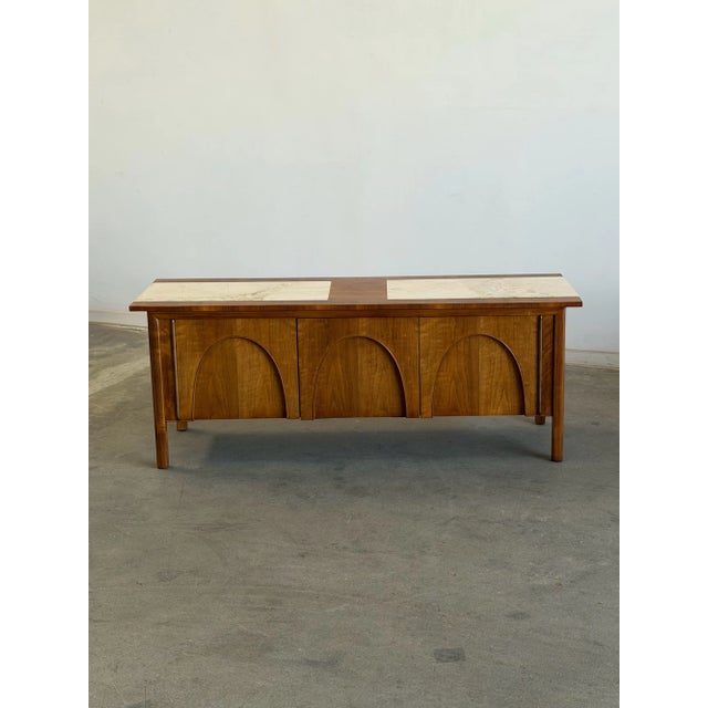 1960s Arched Walnut Credenza For Sale - Image 10 of 18