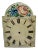 Antique Early 19th Century Hand Painted Wood Grandmothers Clock Dial For Sale