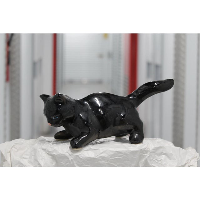 Black Cat Figurine from Vallauris France, 1970s For Sale - Image 9 of 18