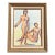 1970’s Original Charcoal/Pastel 2 Nude Females Drawing Vintage Frame For Sale