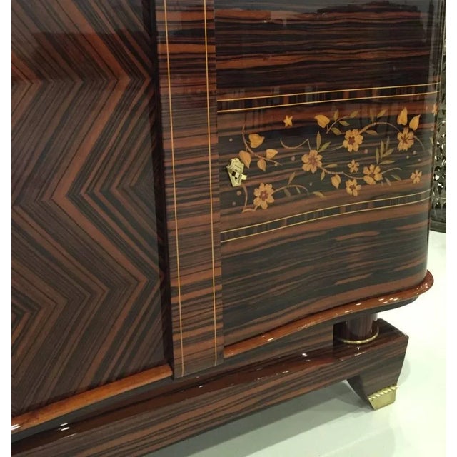 Early 20th Century French Art Deco Macassar "ZIGZAG" Buffet For Sale - Image 5 of 7