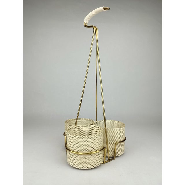Mid-Century Modern Perforated Metal Bottle Holder, 1950s For Sale - Image 9 of 9