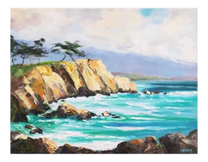 'Cypress Point, Monterey Lookout' by Kathleen Murray, Carmel California Woman Artist