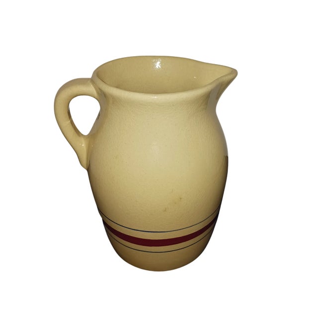 Ceramic Early 20th Century Robinson Ransbottom Large Pitcher Antique American Pottery For Sale - Image 7 of 11