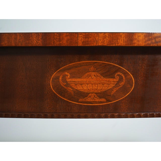 Councill Craftsmen Inlaid Mahogany Console Table For Sale - Image 11 of 14