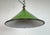 1950s British Industrial Green Enamel Factory Pendant Lamp, 1950s For Sale - Image 5 of 17