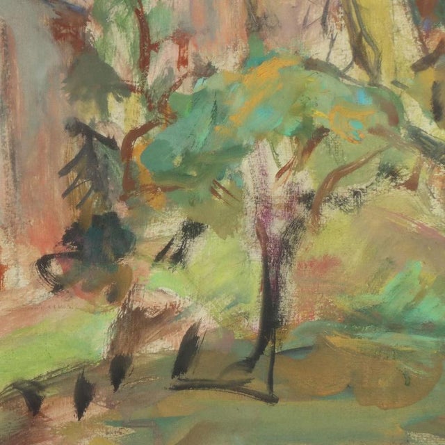 Cesarina Mottironi, Landscape Painting, Oil on Cardboard For Sale - Image 5 of 10