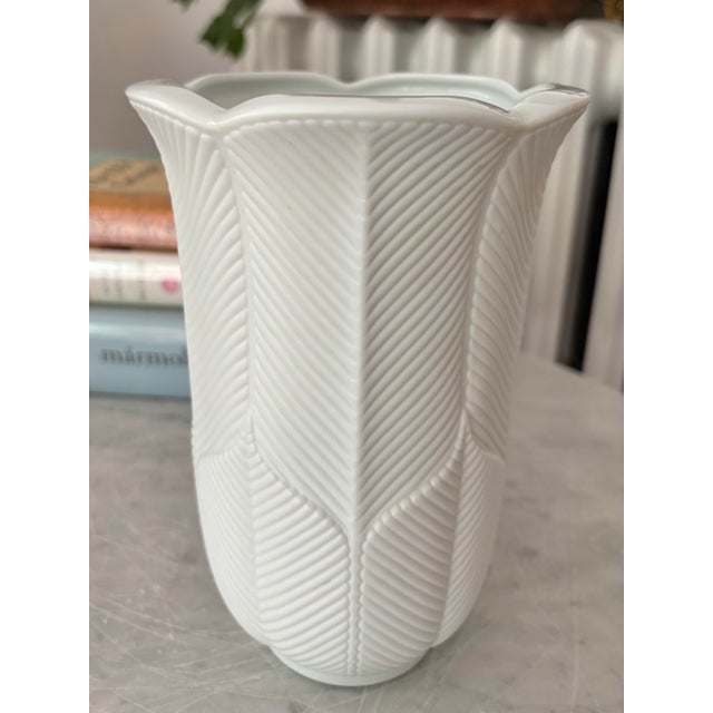 White Original Kaiser White Bisque Ceramic Vase Made in West-Germany, 1960s For Sale - Image 8 of 8