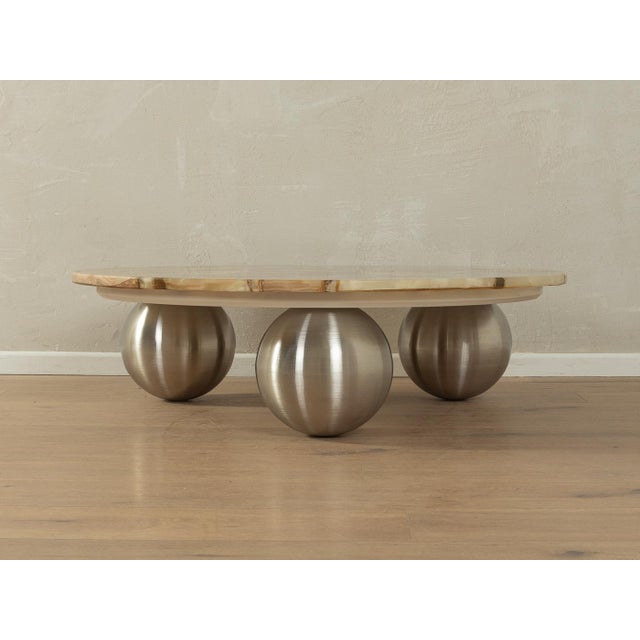 Beige Onyx Coffee Table, 1960s For Sale - Image 8 of 8