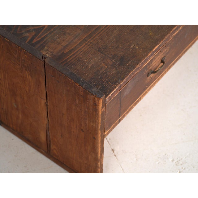 Vintage Showa Cedar Side Table, Japan, 1920s For Sale - Image 9 of 13