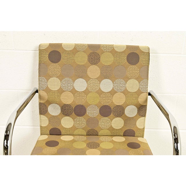 Mies Van Der Rohe Brno Style Mid-Century Modern Chrome Tubular Cantilever Club Chairs, Pair For Sale In South Bend - Image 6 of 13