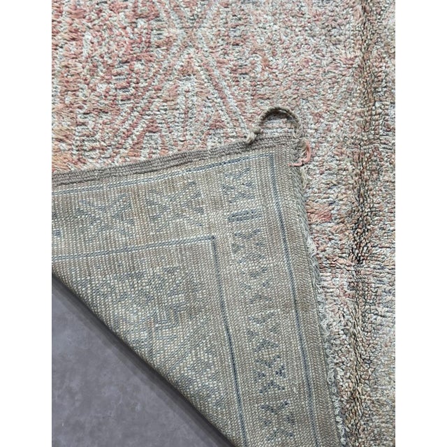 1980s 1980s Handmade Faded Berber Wool Rug - 10 X 6.4 Ft For Sale - Image 5 of 9