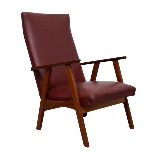 Teak High Back Lounge Chair, Holland, 1960s For Sale - Image 11 of 11