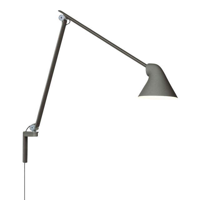 Oki Sato NJP Gray Large Wall Light for Louis Poulsen For Sale