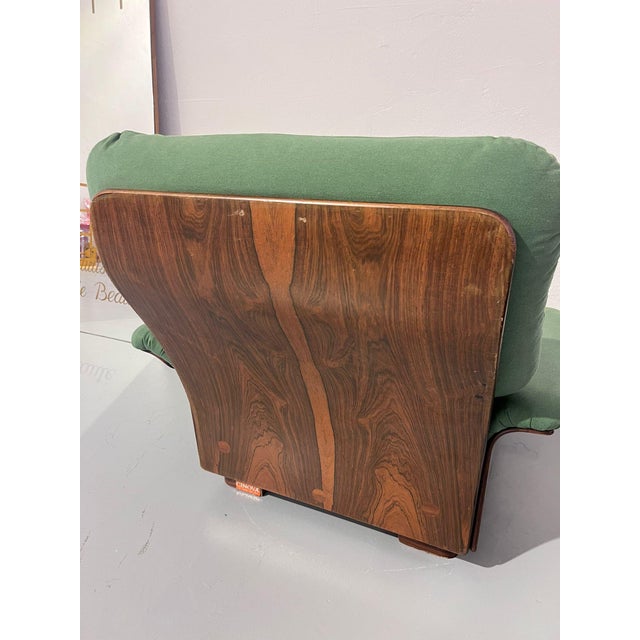 Wood Armchairs and Poufs from Cinova, 1960s, Set of 3 For Sale - Image 7 of 9