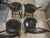 Nichols & Stone Vintage Nichols & Stone Ebonized Windsor Chairs (4pcs), Hand-Stenciled, Solid Wood For Sale - Image 4 of 15