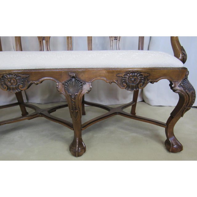 Antique English Chippendale Style Settee Sofa For Sale In Philadelphia - Image 6 of 13