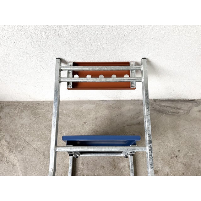Chair in Galvanized Steel and Lacquered Sheet Metal from Ateliers J&J, 2020 For Sale - Image 11 of 13