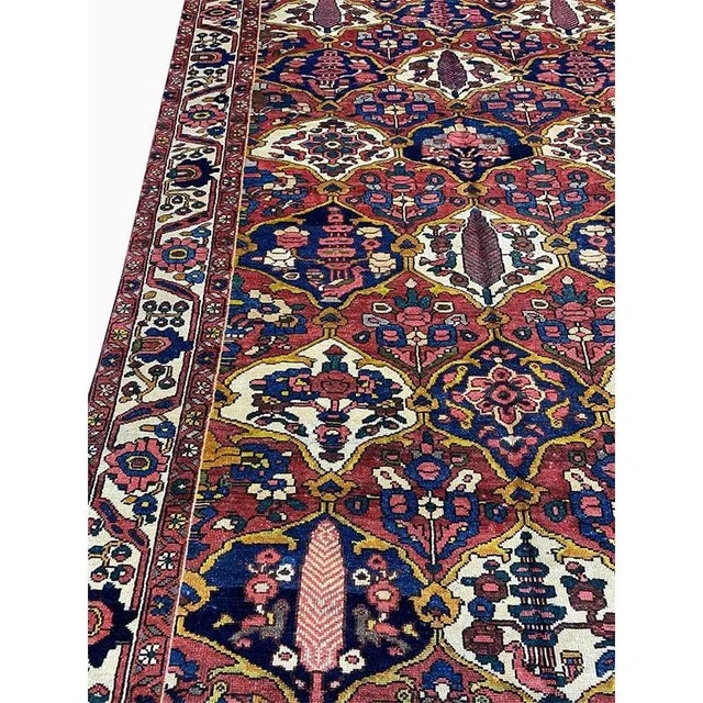 1940s Persian Bakhtiari Area Rug 7'0" X 10'0" For Sale - Image 12 of 13