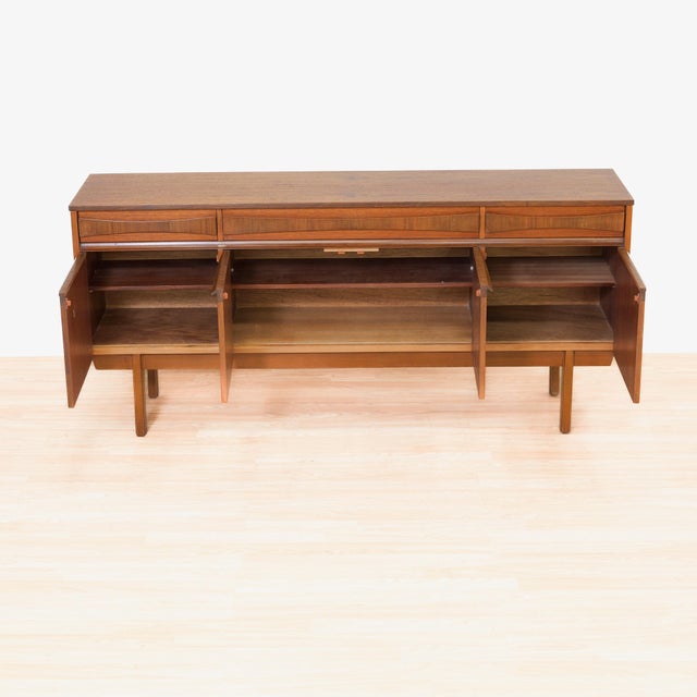 Brown Mid Century Teak Credenza by Linden Furniture For Sale - Image 8 of 11