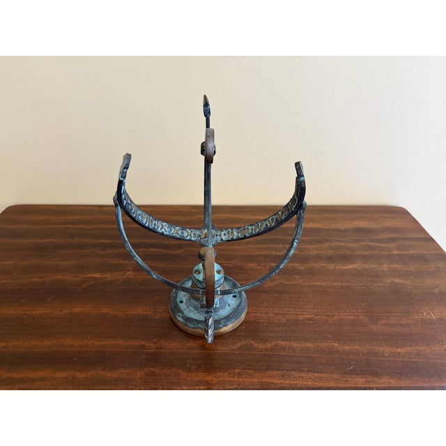 Vintage English Country Brass & Verdigris Armillary Sundial For Sale - Image 9 of 11