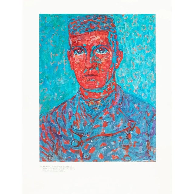 Paper 1991 After Piet Mondrian "Zeeland Farmer", Full-Color Parisian Print For Sale - Image 7 of 8