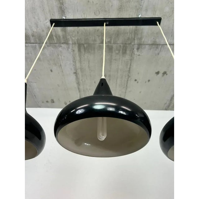 1950s Mid-Century Modern Black Ceiling Lamp, 1950s For Sale - Image 5 of 8