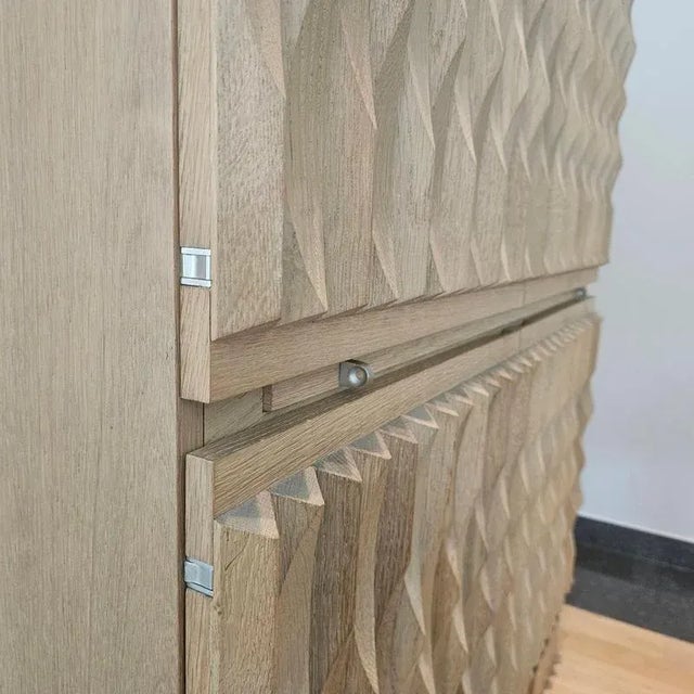 1970s Brutalist Oak Bar from Aurora, 1975 For Sale - Image 5 of 10